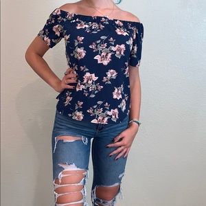 Flowery Off the Shoulder Top